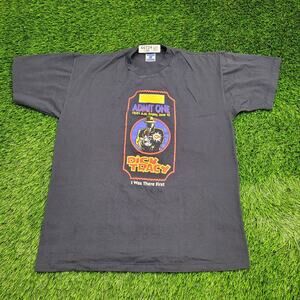 Vintage Dick-Tracy Shirt Large 22x28 Black Admit-One
